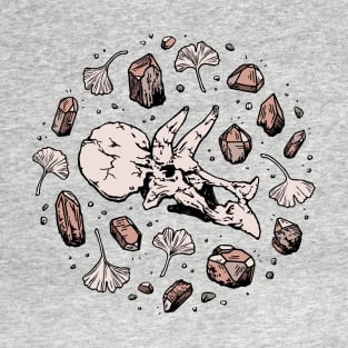 Triceratops Rocks! | Dinosaur Science Art | Rose Quartz Palette T-Shirt